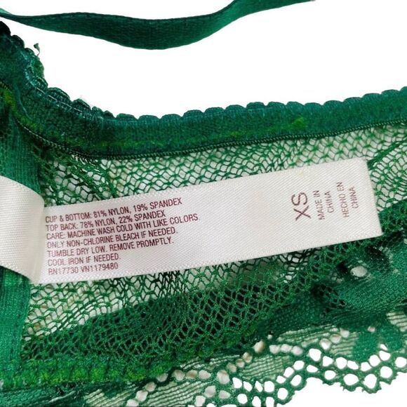 10/$25🦋 Gilligan & O'Malley Green Lace Y-Back Front Close Bralette - Size XS - Picture 14 of 16